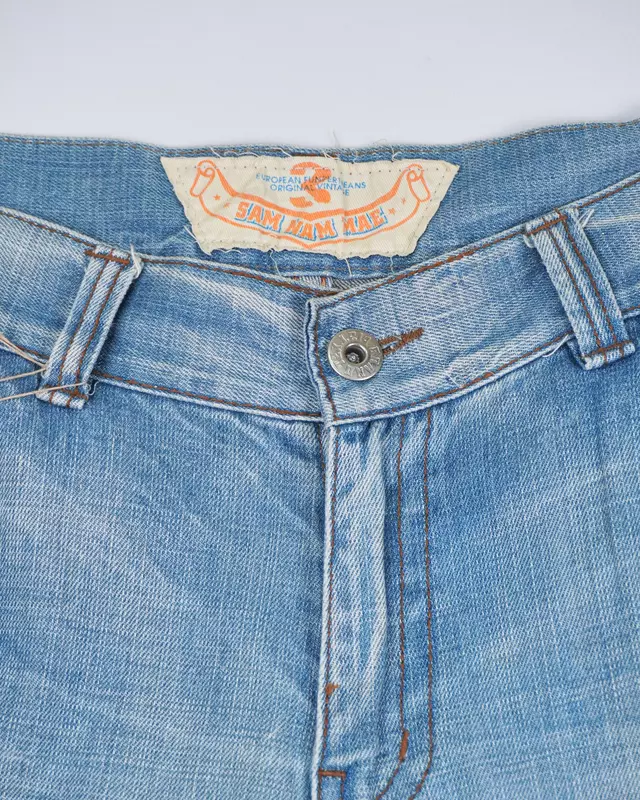 Light Wash Cargo Denim Shorts