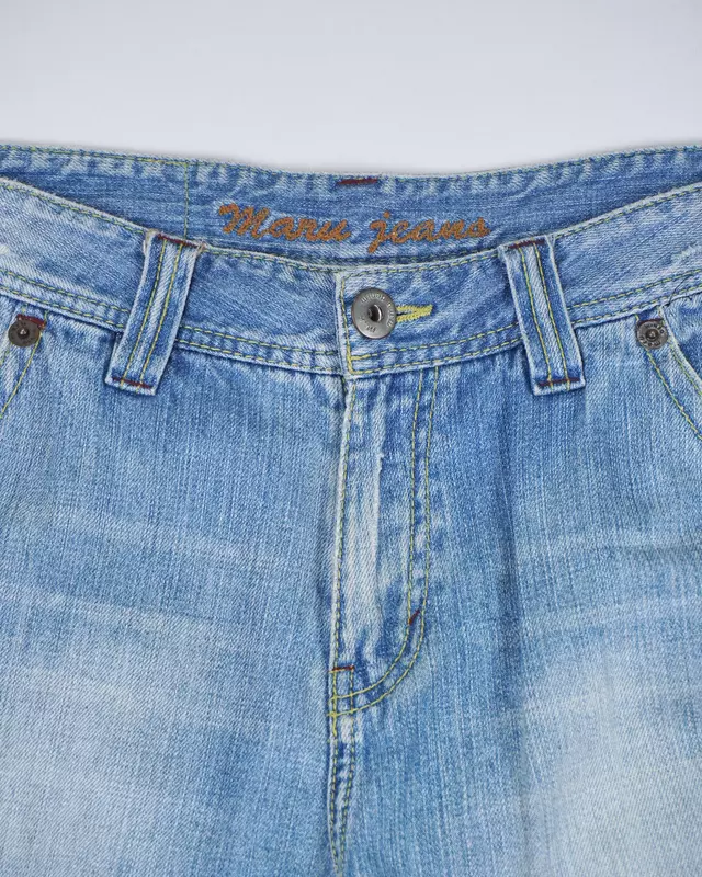 Light Wash Denim Cargo Shorts