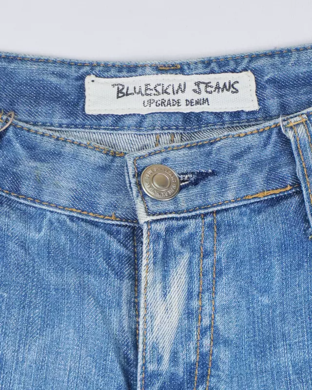 Light Wash Distressed Denim Cargo Shorts