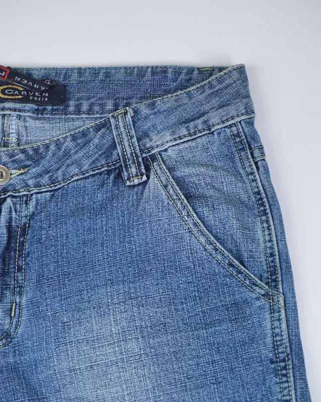 Dark Blue Denim Cargo Shorts