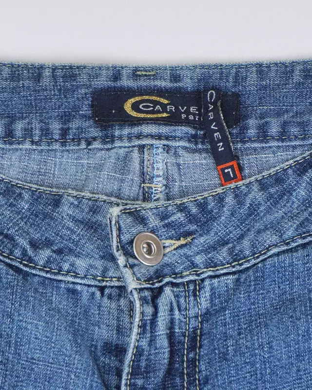 Dark Blue Denim Cargo Shorts