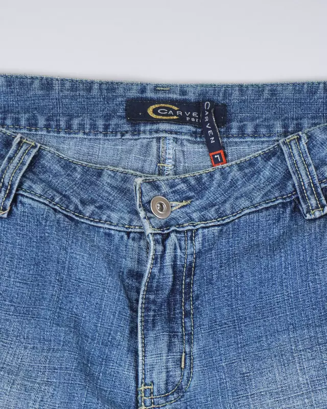 Dark Blue Denim Cargo Shorts