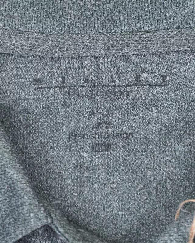 Charcoal Grey Quick-Dry Graphic Polo Shirt
