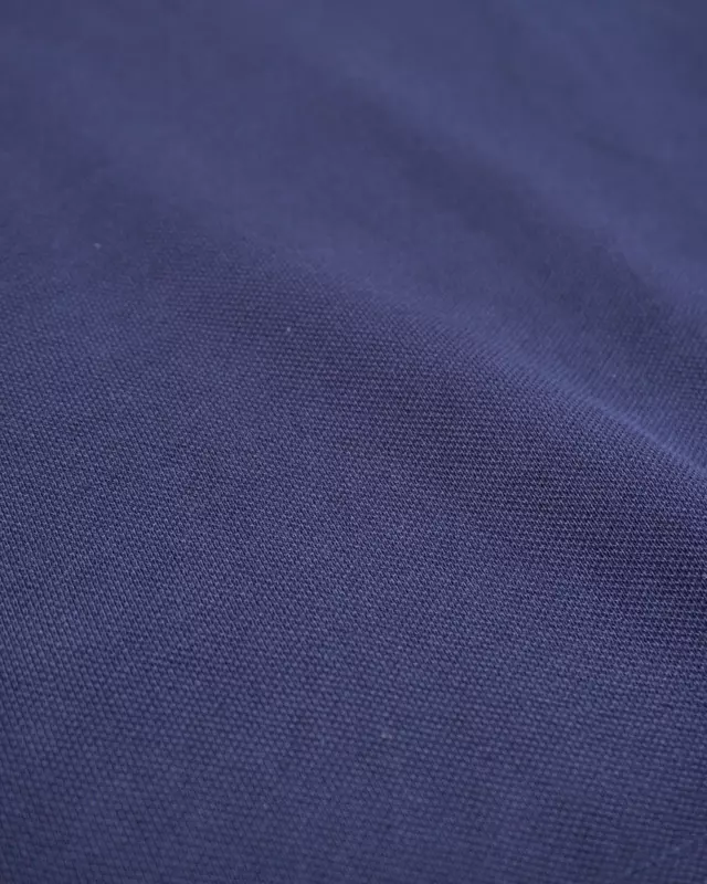 Navy Blue Pique Knit Short-Sleeve Polo Shirt