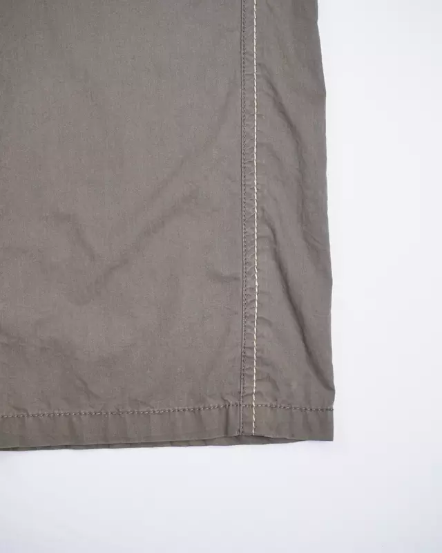 Olive Washed Contrast Stitch Trousers