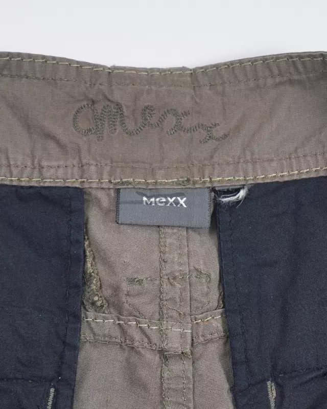 Olive Washed Contrast Stitch Trousers