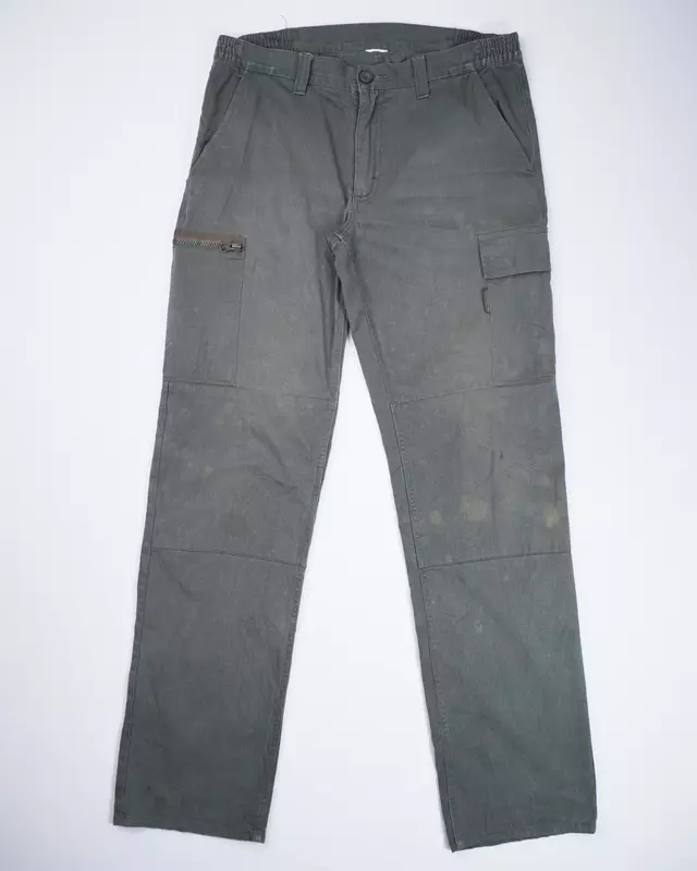 Forest Green Straight Fit Cargo Pants