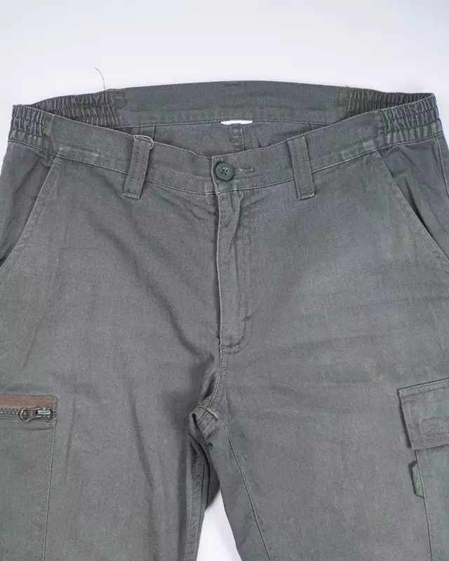 Forest Green Straight Fit Cargo Pants