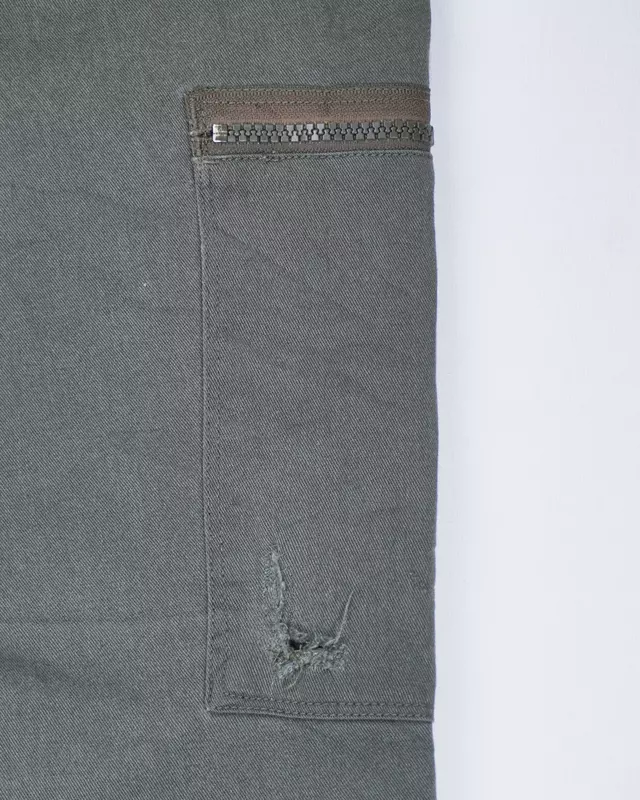 Forest Green Straight Fit Cargo Pants