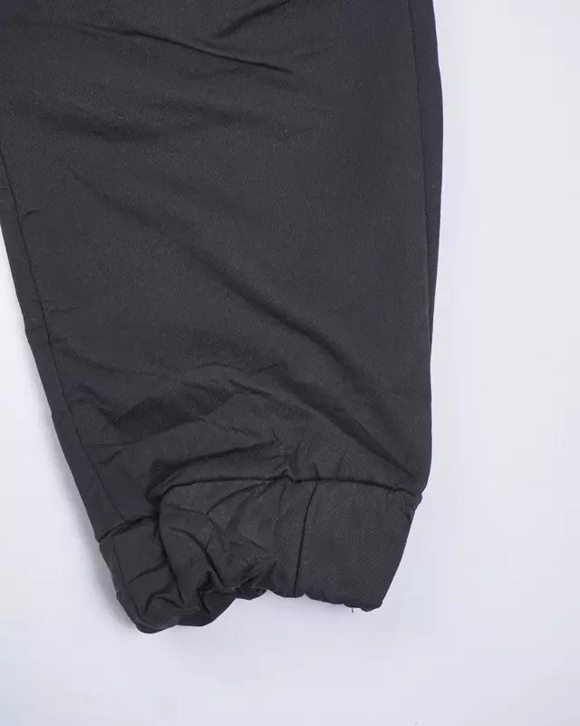Black Heavy Duty Narrow Track Pants