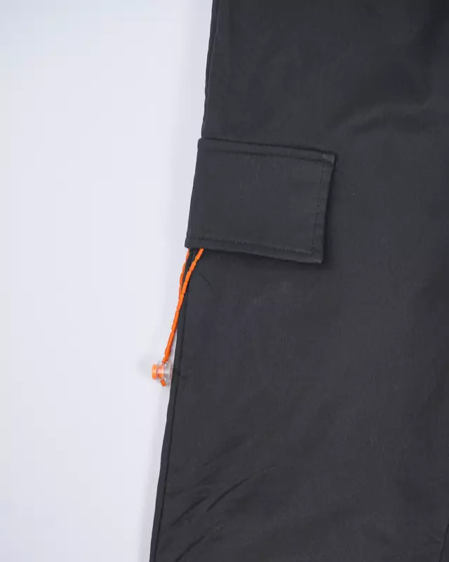 Black Heavy Duty Narrow Track Pants
