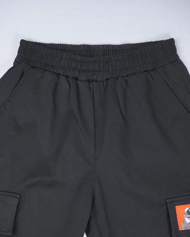 Black Heavy Duty Narrow Track Pants