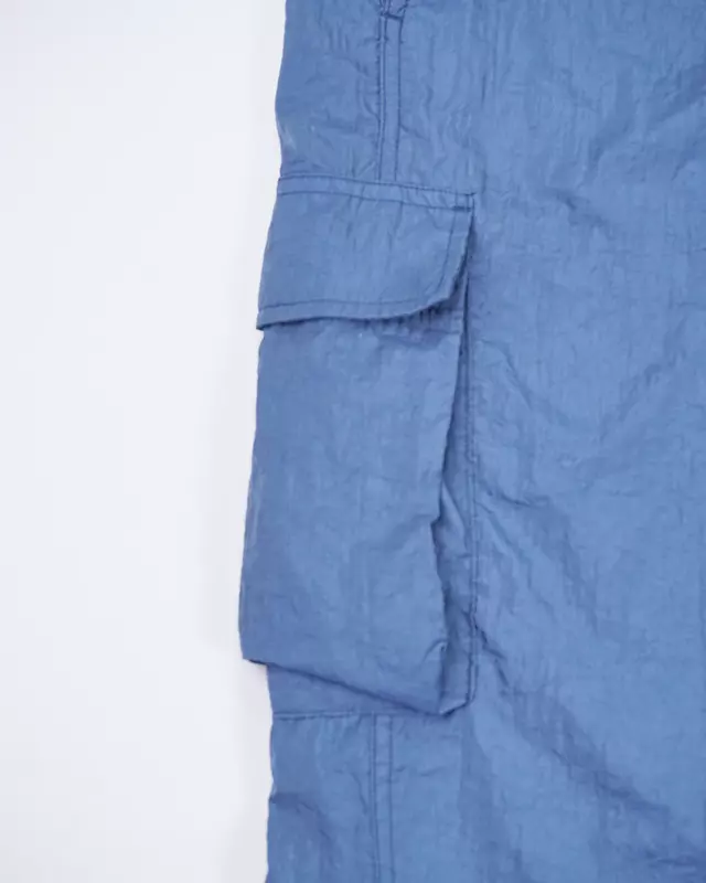 Slate Blue Elastic-Waist Utility Joggers