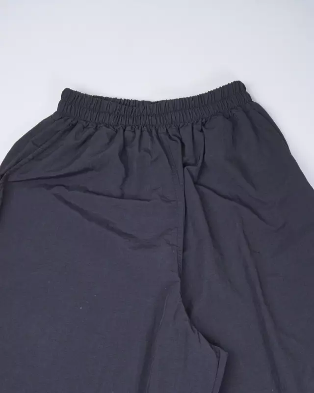 Black Loose-Fit Nylon Track Pants