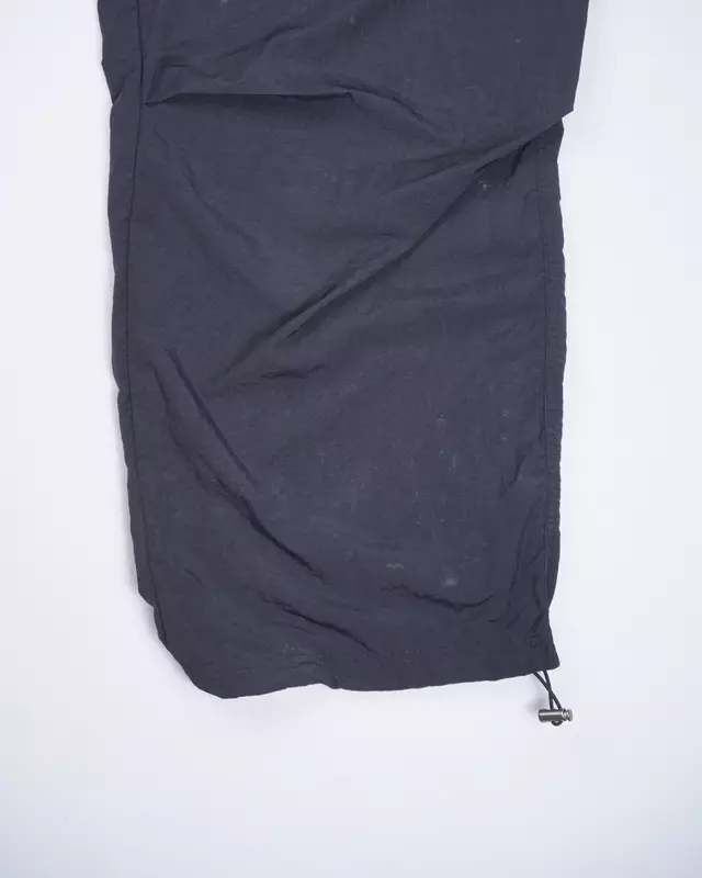 Black Loose-Fit Nylon Track Pants