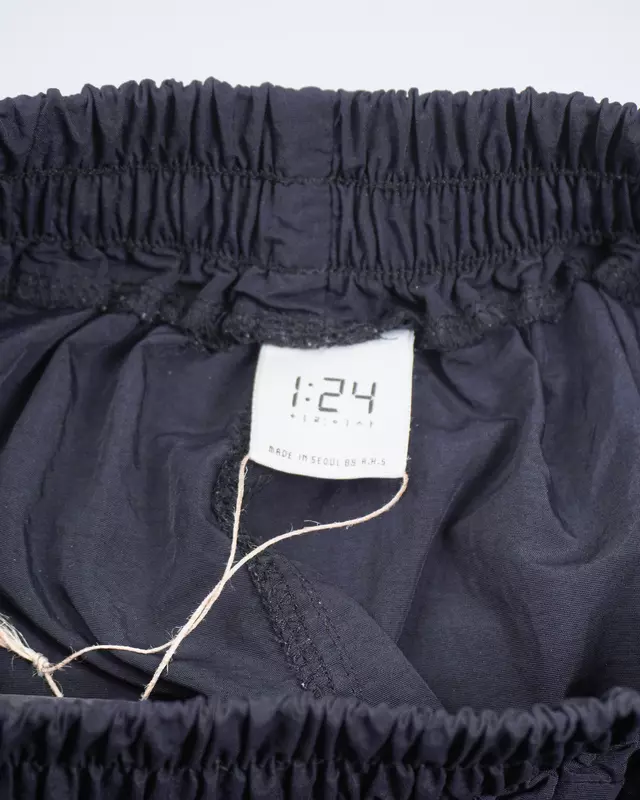 Black Loose-Fit Nylon Track Pants