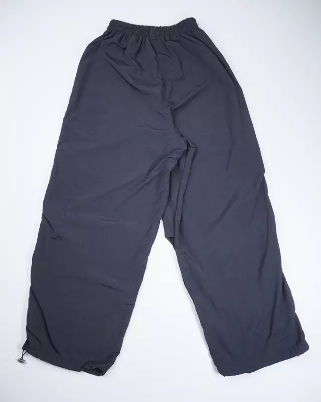 Black Loose-Fit Nylon Track Pants
