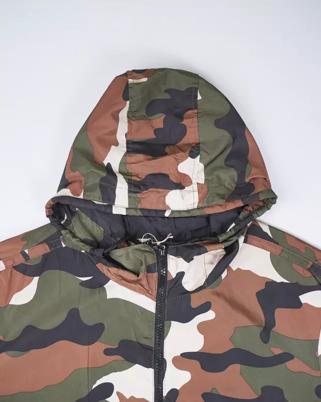 Camouflage Elastic-Hem Streetwear Windcheater