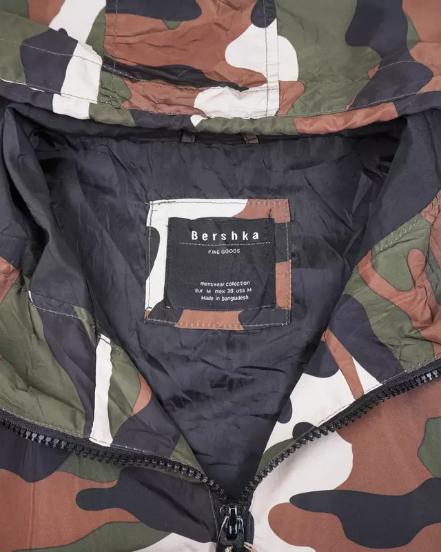 Camouflage Elastic-Hem Streetwear Windcheater