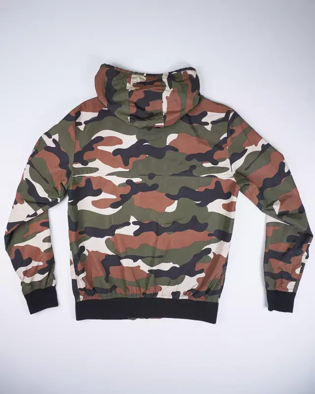 Camouflage Elastic-Hem Streetwear Windcheater