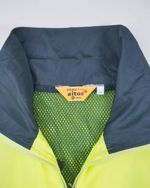 Fluorescent Yellow Mock-Neck Windcheater