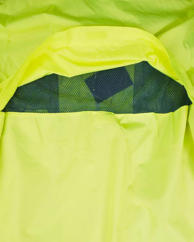 Fluorescent Yellow Mock-Neck Windcheater