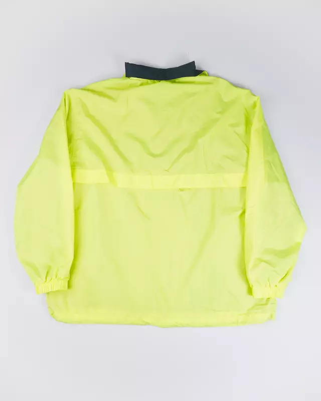 Fluorescent Yellow Mock-Neck Windcheater