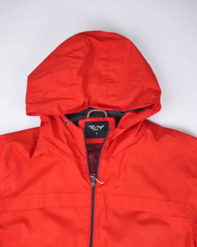 Crimson Red Hooded Full-Zip Windcheater