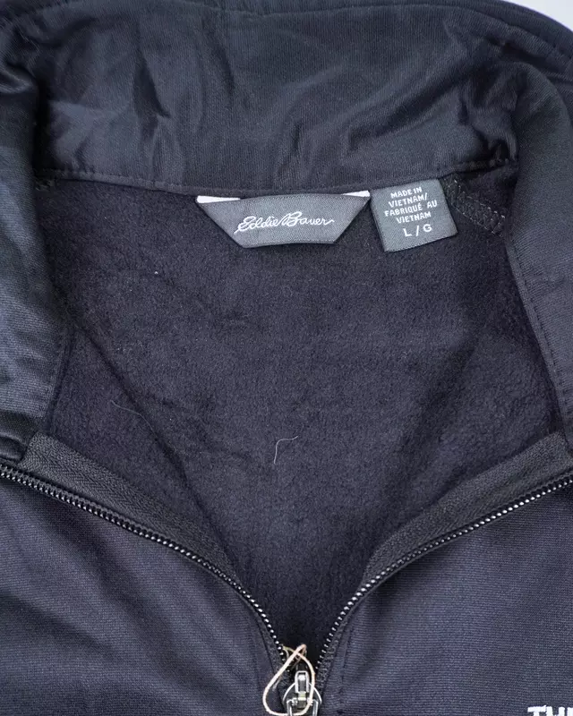 Black Corporate-Logo Quarter-Zip Performance Pullover