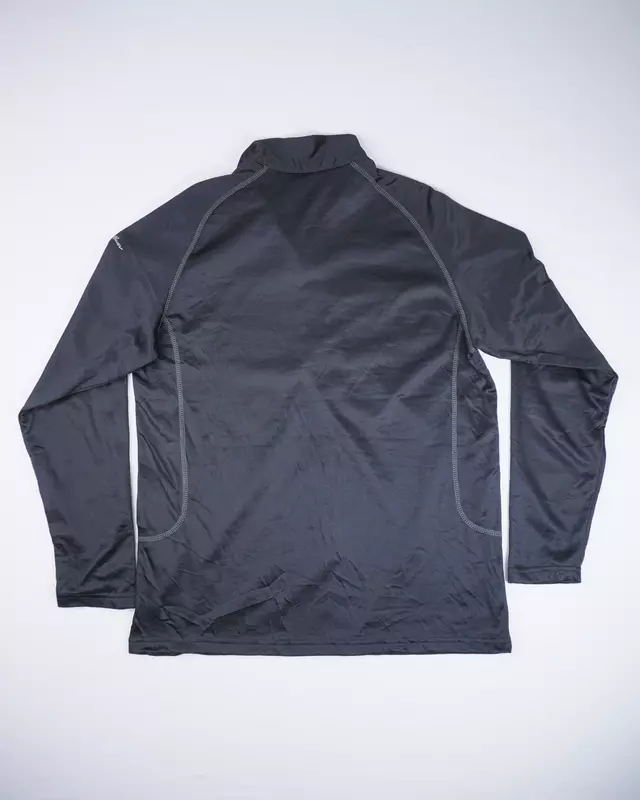 Black Corporate-Logo Quarter-Zip Performance Pullover