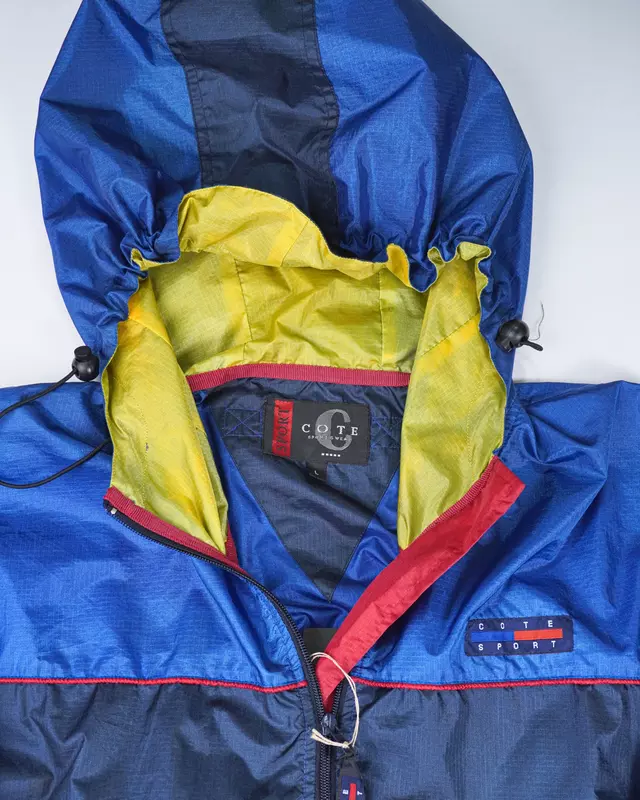 Blue Paneled Dual-Closure Tactical Windcheater