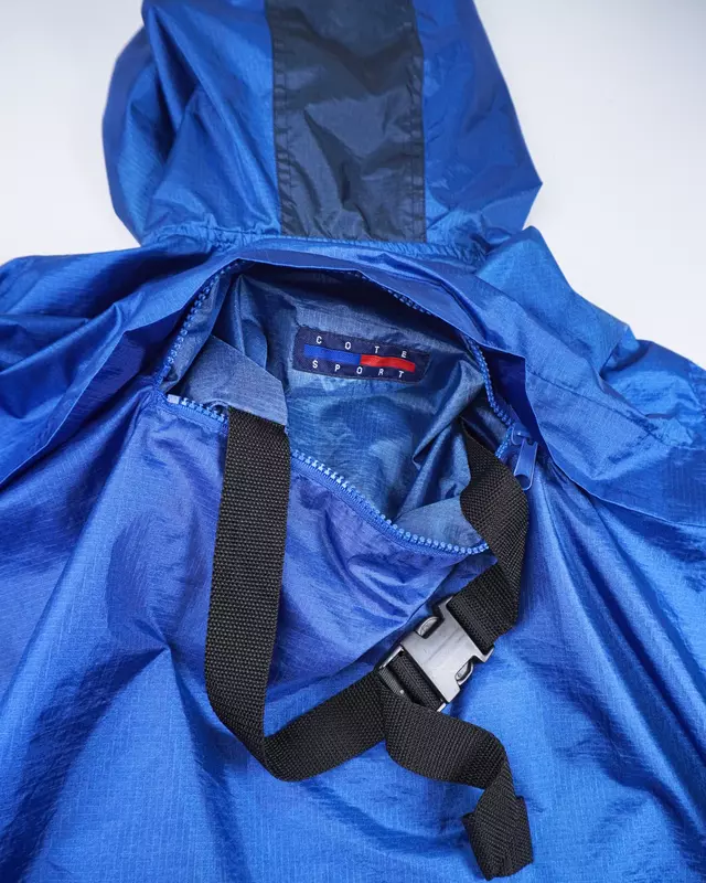 Blue Paneled Dual-Closure Tactical Windcheater