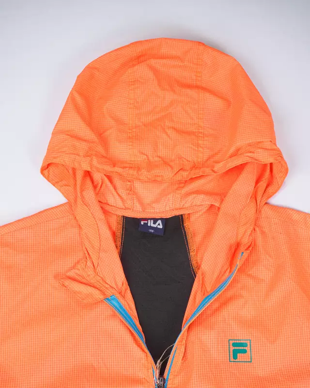 Neon Orange Colorblock Lightweight Windcheater