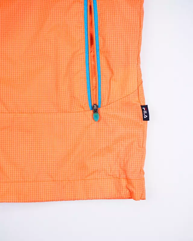 Neon Orange Colorblock Lightweight Windcheater