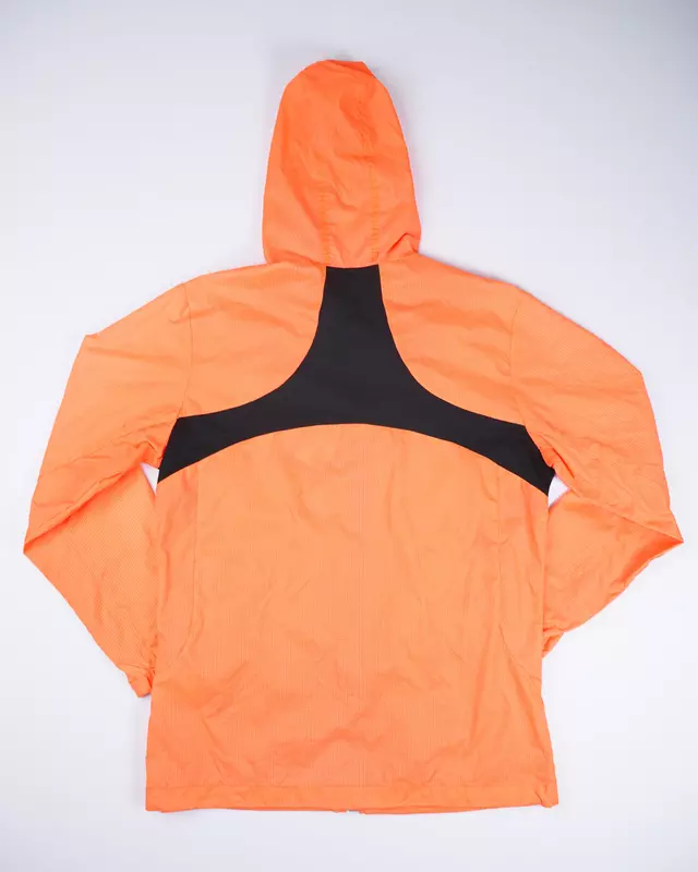 Neon Orange Colorblock Lightweight Windcheater