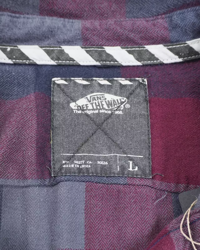 Maroon Multi-Check Dual-Pocket Utility Shirt