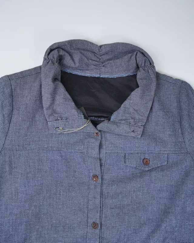 Slate Blue Insulated Long-Sleeve Button-Up Shirt