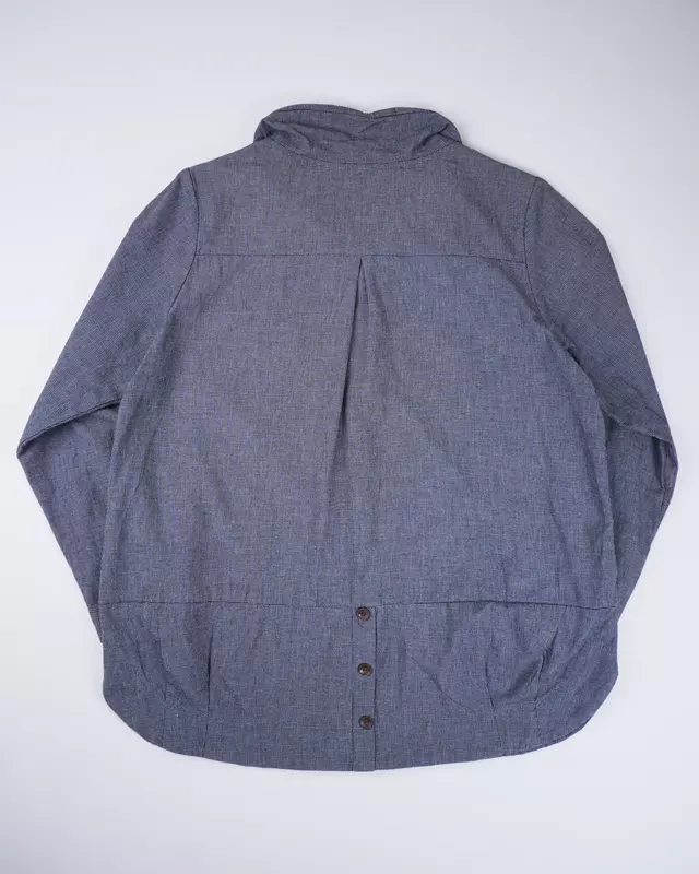 Slate Blue Insulated Long-Sleeve Button-Up Shirt