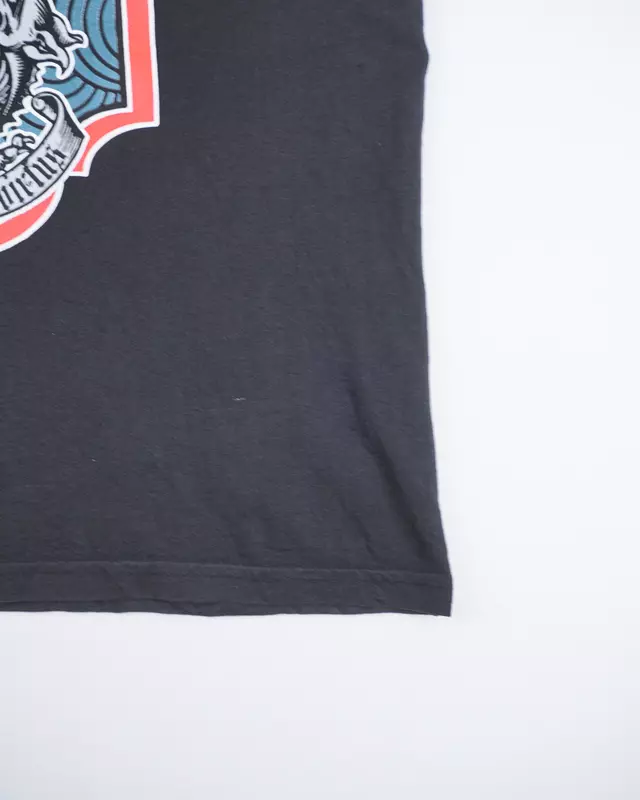 Faded Black Gothic Angel Graphic T-Shirt