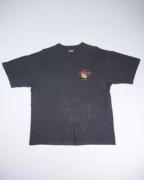 Faded Black Paris Back Dragon-Print T-Shirt