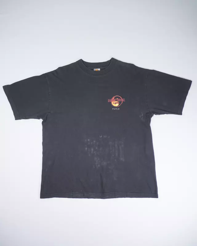 Faded Black Paris Back Dragon-Print T-Shirt