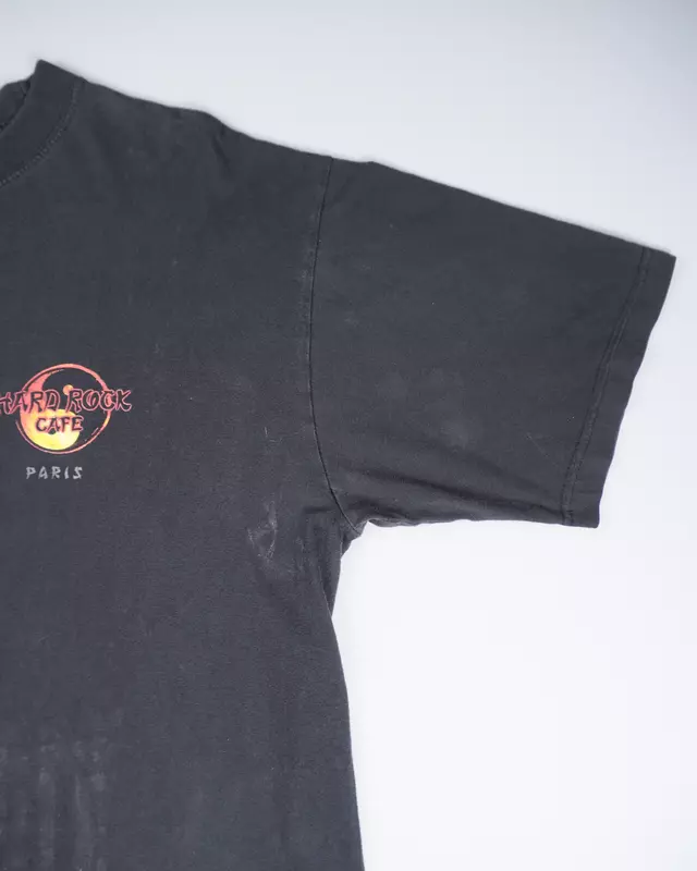 Faded Black Paris Back Dragon-Print T-Shirt