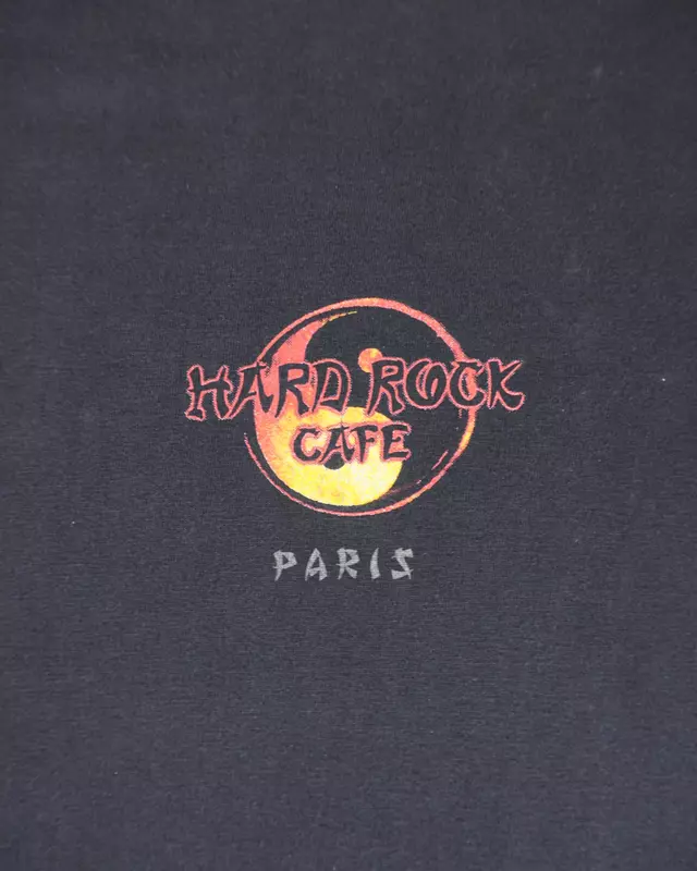 Faded Black Paris Back Dragon-Print T-Shirt