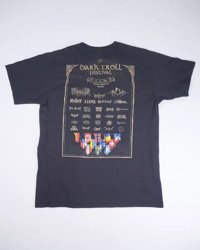 Faded Black Heavy Metal Festival Back-Print T-Shirt
