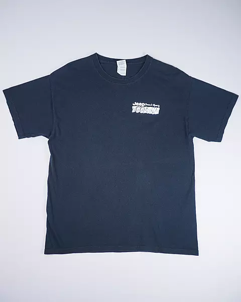 Dark Blue Vintage Mechanic-Style T-Shirt