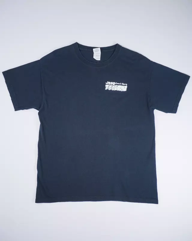 Dark Blue Vintage Mechanic-Style T-Shirt