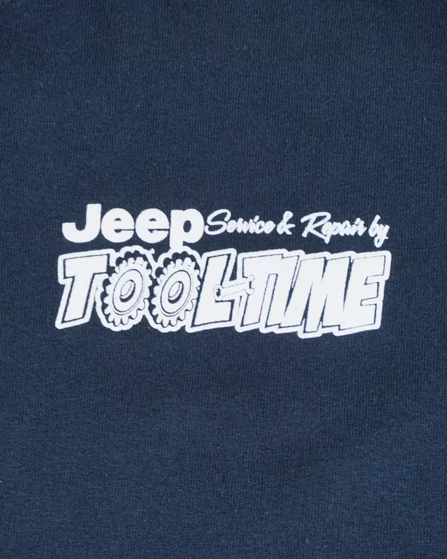 Dark Blue Vintage Mechanic-Style T-Shirt