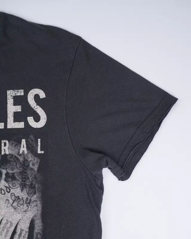 Faded Black Los Angeles Graphic Streetwear T-Shirt