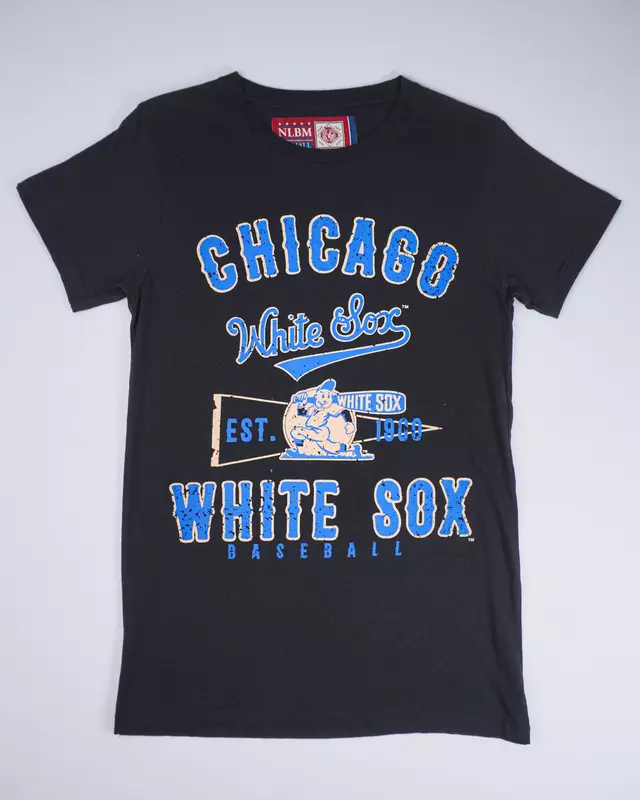 Faded Black Collegiate-Font Baseball T-Shirt