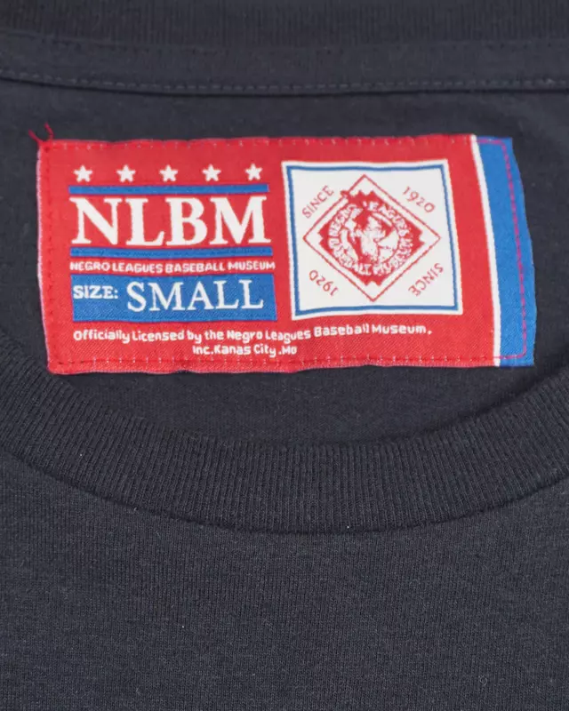 Faded Black Collegiate-Font Baseball T-Shirt
